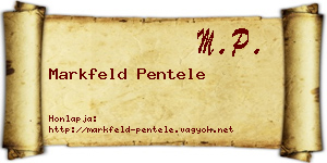 Markfeld Pentele névjegykártya